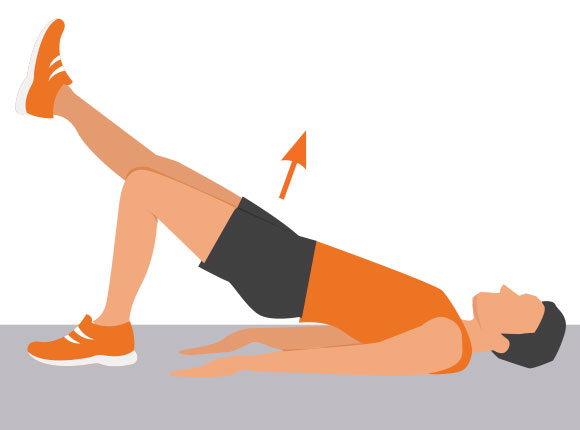 Ski fitness: Leg Bridge