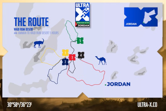 Route Jordan Wadi Rum Ultra
