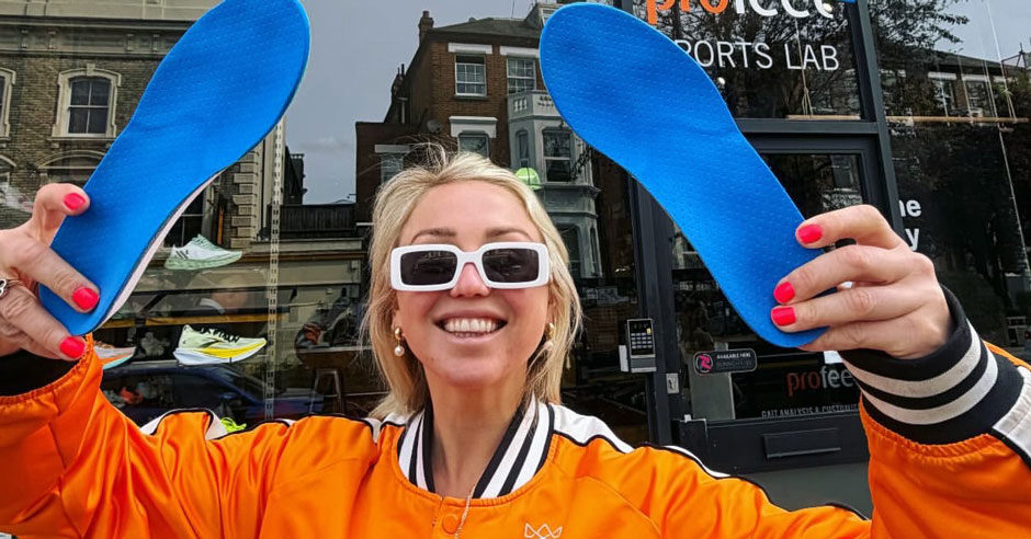 Aimee Fuller runs in Profeet Custom Insoles - BBC Sports Presenter